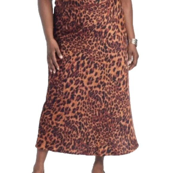 Women's 4X Skirts Set of 2 Leopard Print Slip Skirt 4X A New Day & Pastel Color - Picture 2 of 13